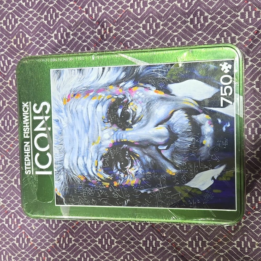 Stephen Fishwick Icons Albert Einstein 750 Pc Jigsaw Puzzle Tin new sealed